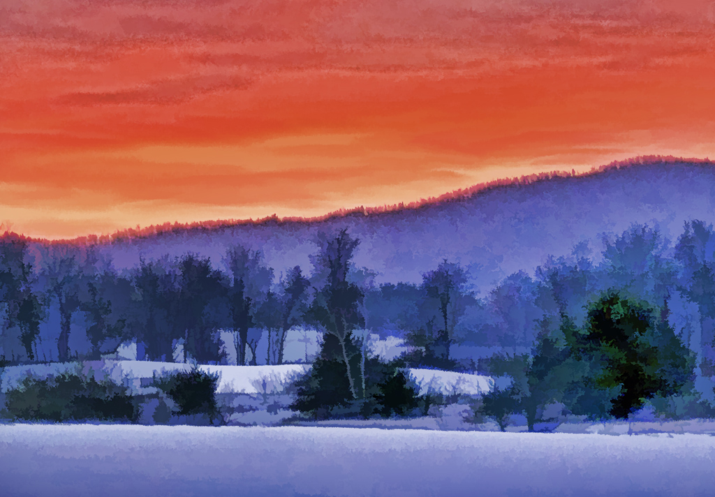 Sunset Impression - Resubmit for March Sunset by Bruce Metzger