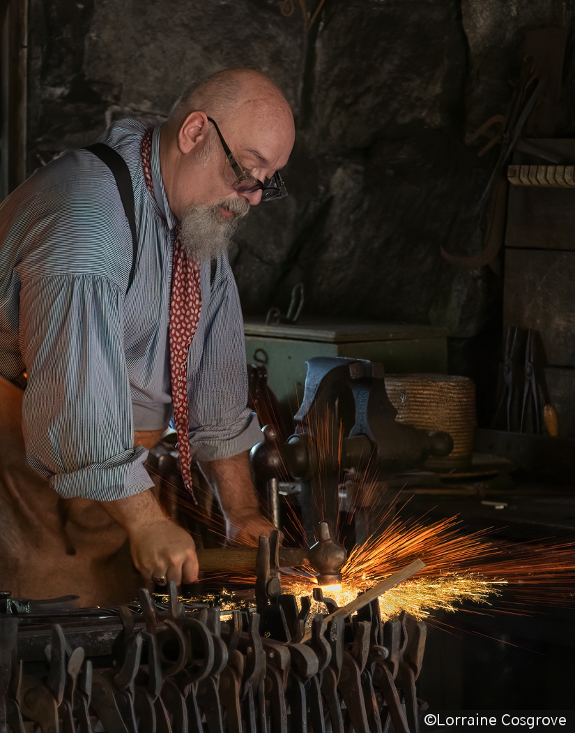 The Blacksmith At Work by Lorraine Cosgrove