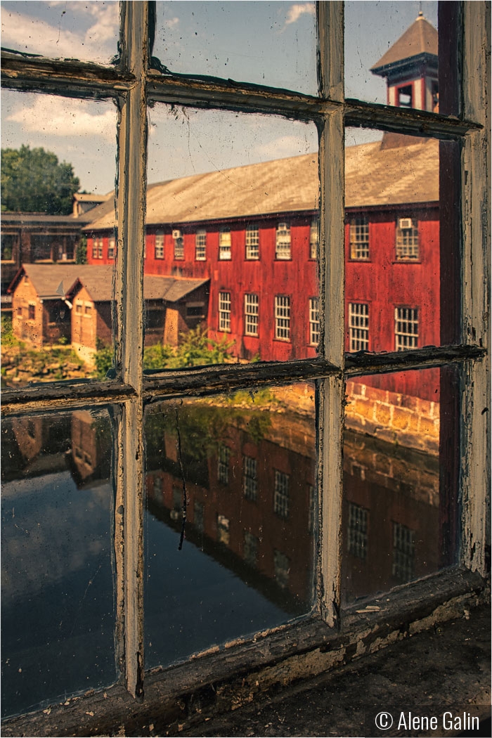 Through an Old Factory Window by Alene Galin