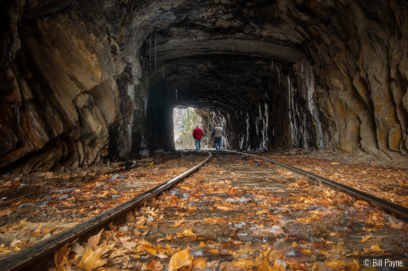 Two Travelers Trekking Through the Tunnel by Bill Payne
