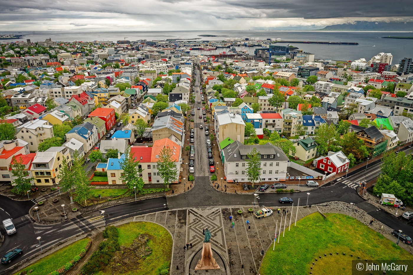 View of Reykjavik from the Church Tower by John McGarry