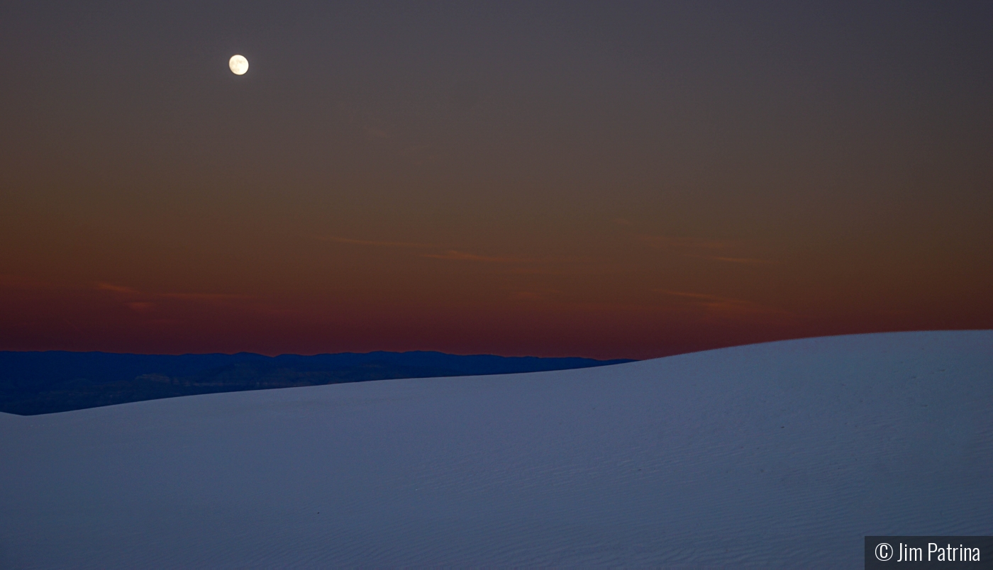 White Sands National Park Moon Rise by Jim Patrina