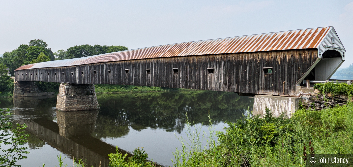 Windsor, VT - Cornish, NH, 154 year old Covered Bridge, CT River by John Clancy