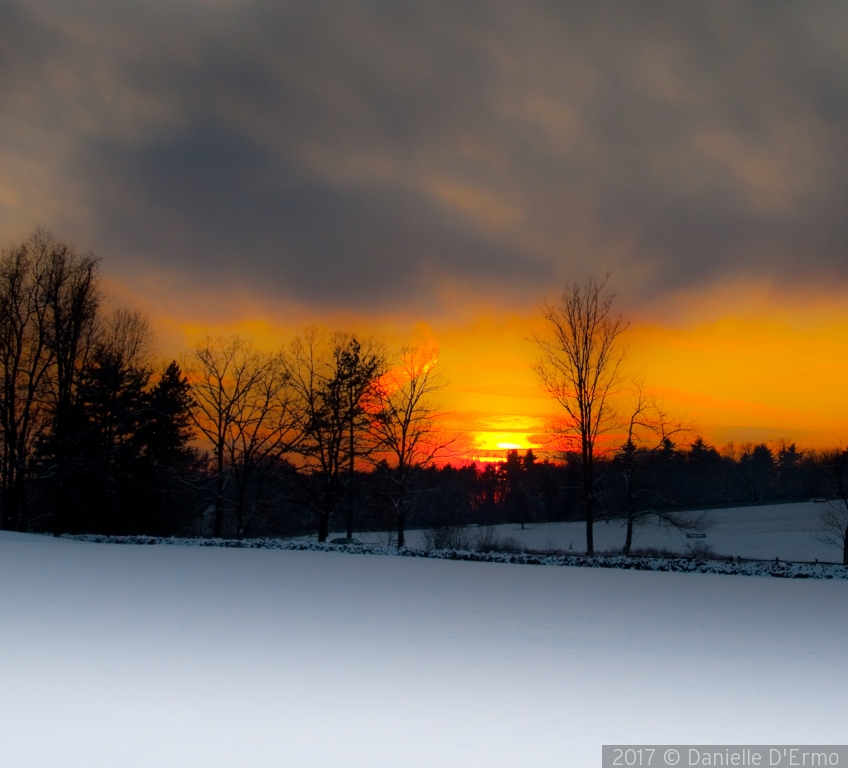 Winter Sunset at Ethel Walker by Danielle D'Ermo