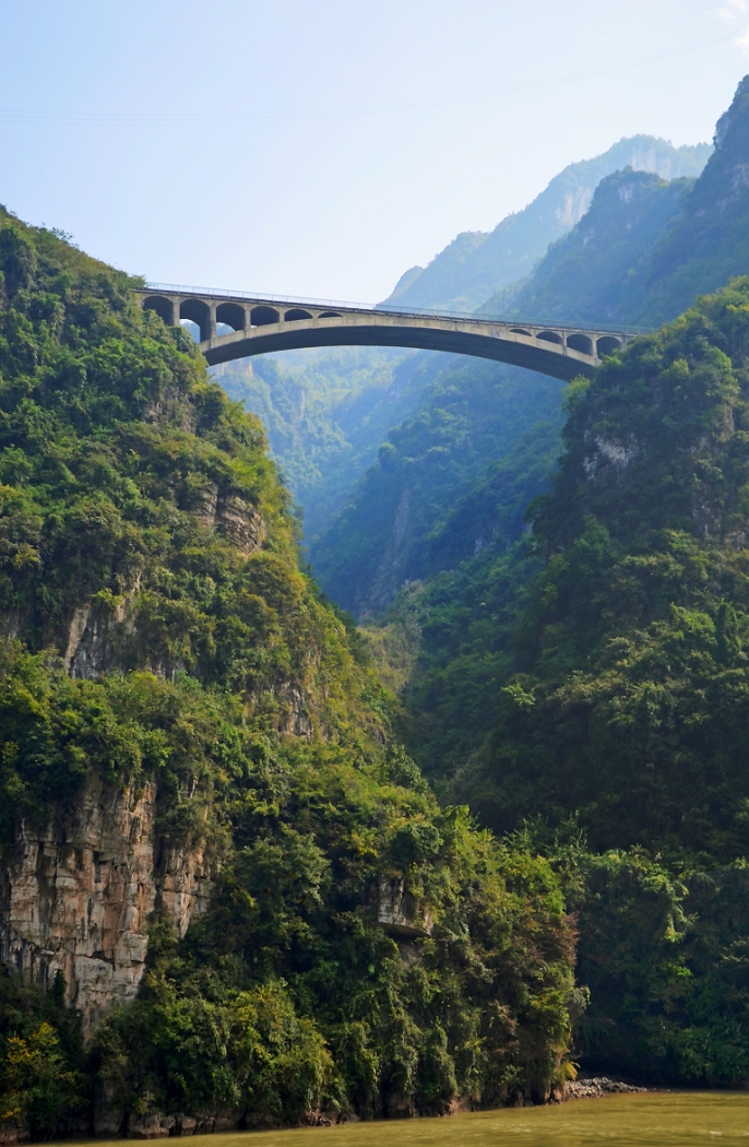 Yangtzee River Tributary Bridge by Louis Arthur Norton