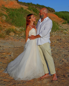 Bride And Groom On The Beach - Photo by Bill Latournes