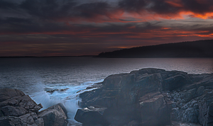 crashing waves at sunset - Photo by Richard Provost