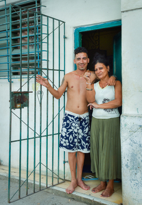 Cuban Couple in Doorway - Photo by Lorraine Cosgrove