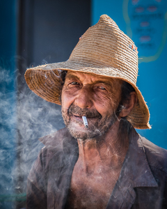 Cuban Cowboy Smoking a Cigarette - Photo by Lorraine Cosgrove