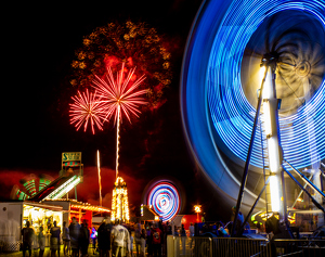 Fireworks at the fair - Photo by Merle Yoder