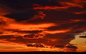 Firey Sunset Over Madrid - Photo by Louis Arthur Norton