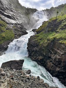 Flamselvi Waterfall  in  Aurland Norway - Photo by Louis Arthur Norton