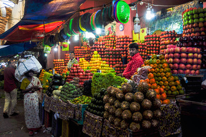 Fruit Vendor at a local Market, Mysore, India - Photo by Aadarsh Gopalakrishna