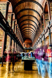 Ghosts in the Trinity College Library, Dublin - Photo by John Straub