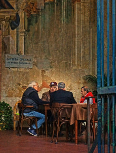 High Stakes Game in Sorrento - Photo by Alene Galin