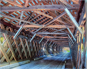 Class A HM: Inside Covered Bridge by Dolph Fusco