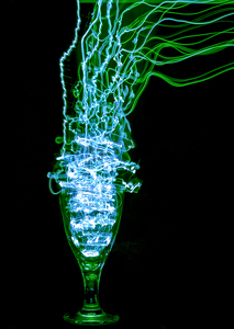 Light Painting in a Glass - Photo by Libby Lord