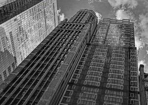 Class A HM: Looking Up 42nd Street by Alene Galin
