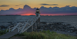 Class A HM: Marshall Pt Light at sunset by Richard Provost