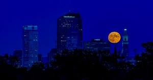 Moon Over Hartford - Photo by Mark Tegtmeier