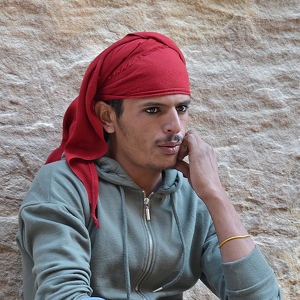 Nabatean Man at Petra - Photo by Louis Arthur Norton