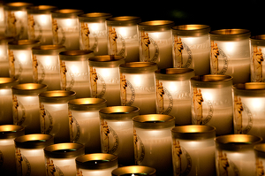 Norte Dame candles - Photo by Linda Fickinger
