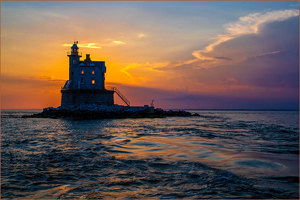Race Rock Lighthouse at Sunset - Photo by John Straub