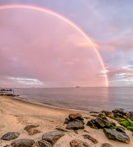 Rainbow Near Twilight - Photo by John Straub
