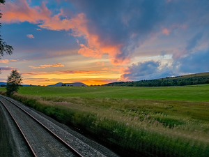 Scottish Sunset From Royal Scotsman Train - Photo by David McCary