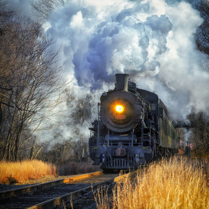 Smoking Train - Photo by Bill Payne