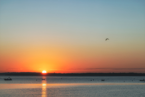 Sunrise at Lincolnville Beach, Maine - Photo by Robert McCue