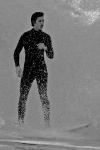 Surfer in the Mist - Photo by Bill Latournes