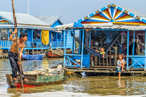 Class A 1st: Taunting Child, Cambodian Floating Village by Eric Wolfe