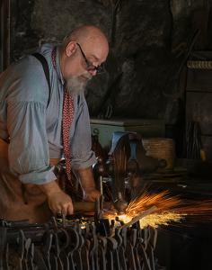 The Blacksmith At Work - Photo by Lorraine Cosgrove