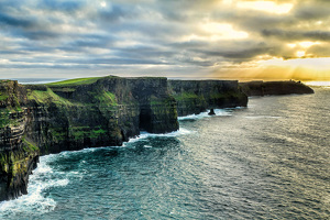 The Cliffs of Moher Near Sunset - Photo by John Straub
