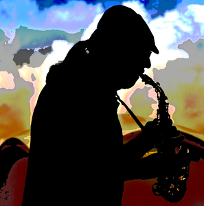 The Sax Player - Photo by Louis Arthur Norton