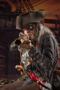This Pirate is Arrrrrrrmed! - Photo by Merle Yoder