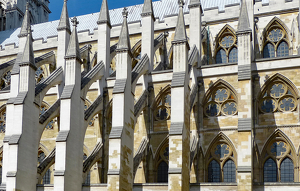 Westminster Abbey flying buttresses - Photo by John Clancy