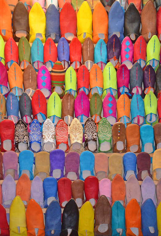 Moroccan Shoe Store Display, Lou Norton, Open, Sept 2015, PSAT